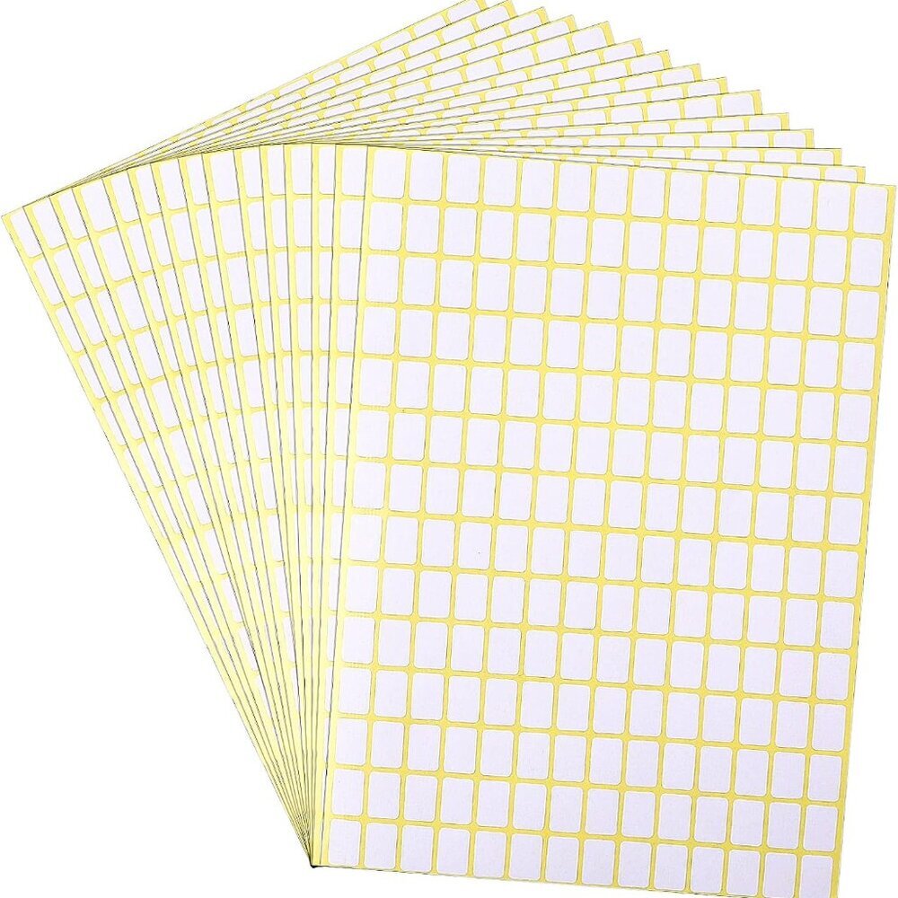 2940 Pcs Matte Small White Labels Stickers Blank Labels Removable Price Tags Lab
